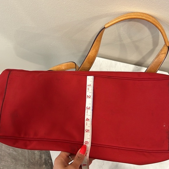 🔥Coach Red and Tan Tote Bag with Leather Trim🔥 - Picture 9 of 9